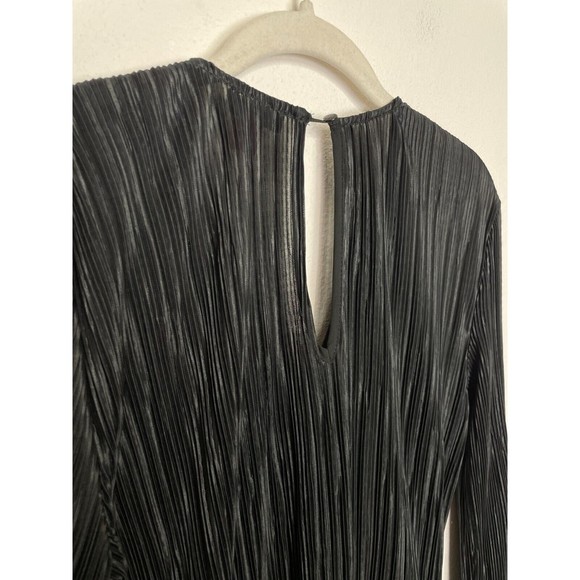 Vince Camuto Size XS Pleated Surplice Jumpsuit Black Long Sleeve Elastic Waist - Picture 14 of 16